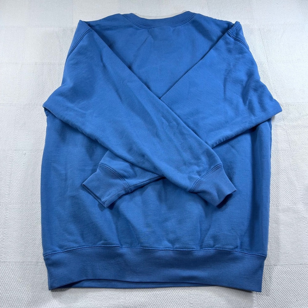 VTG 90's Blue Crewneck Cat Lover Sweatshirt Cottage Core Nostalgic - Picture 2 of 4